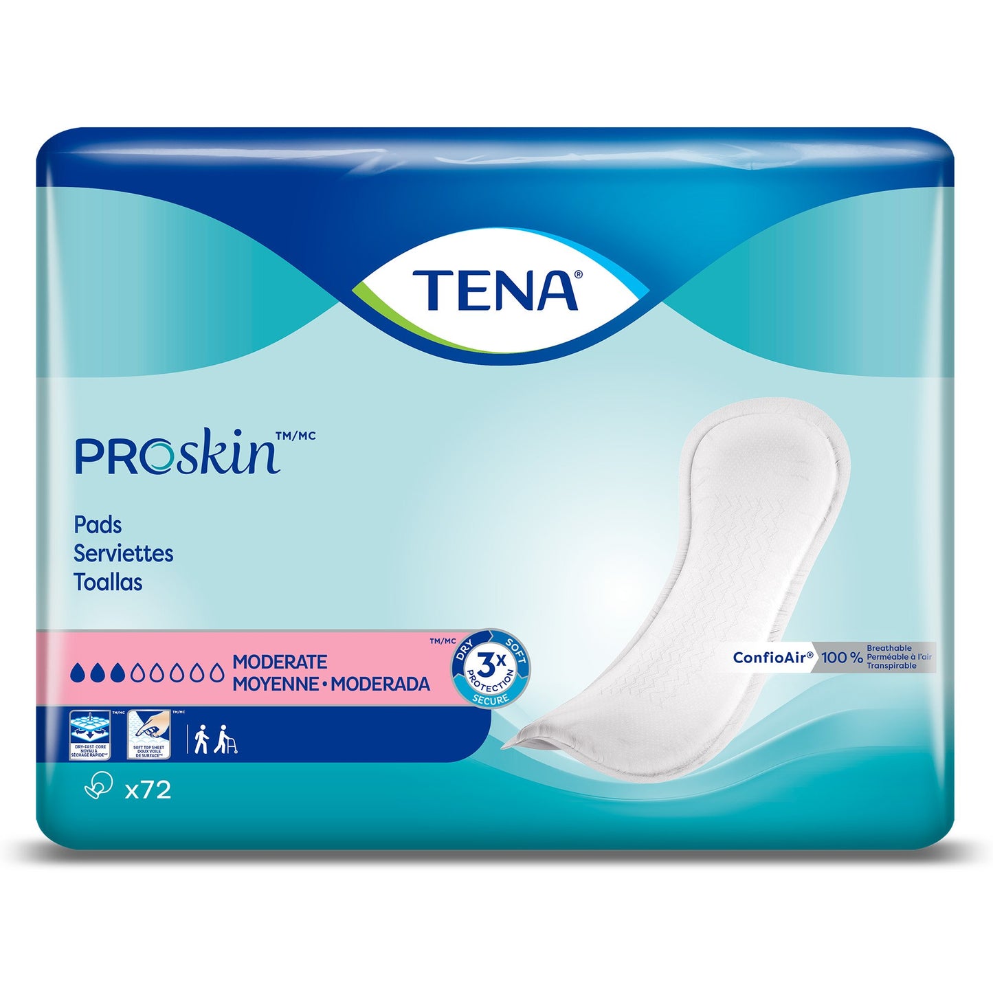 PAD, INCONT TENA MODERATE ABSORB