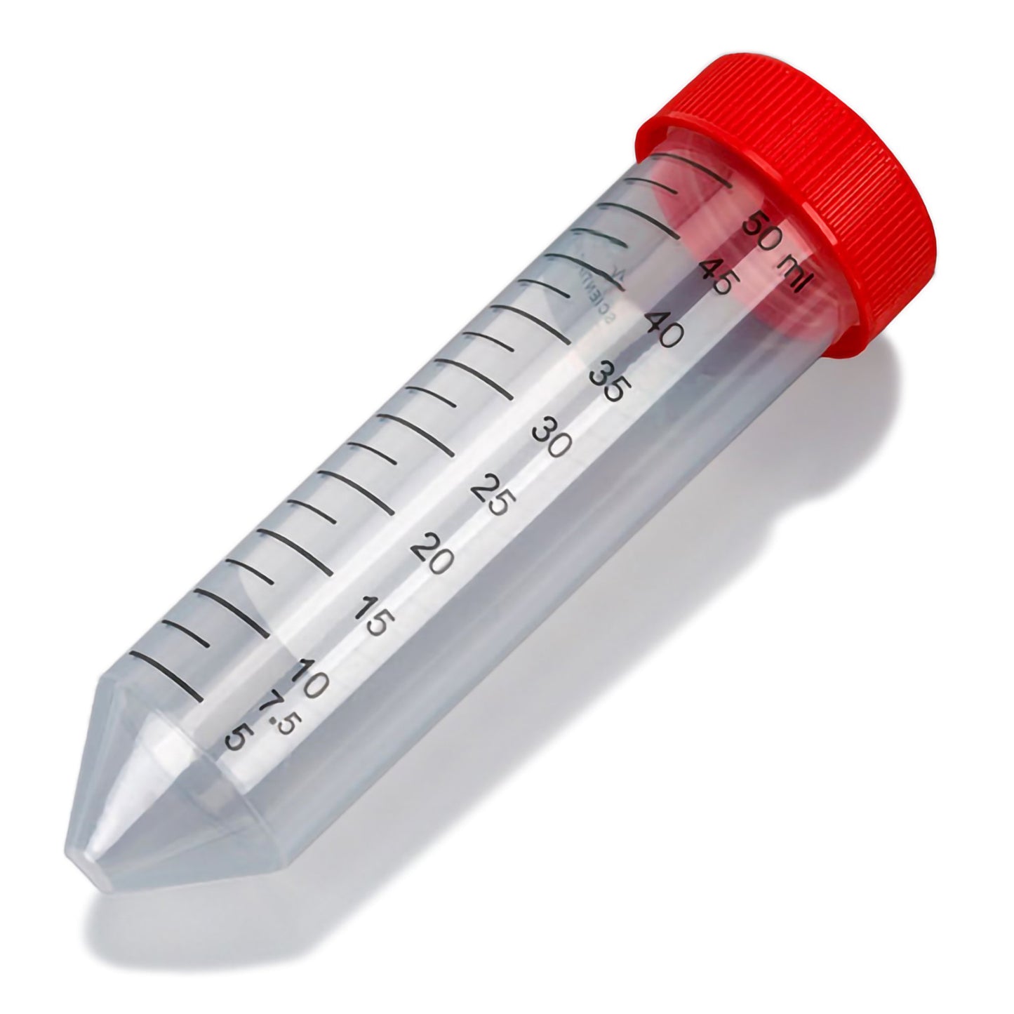 TUBE, CENTRIFUGE W/SCREW CAP STR RED 50ML