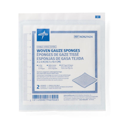 SPONGE, GAUZE 12PLY STR LF 4"X4"