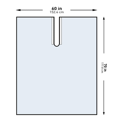 DRAPE, SURGICAL ORTHO IMPERVIOUS W/SPLIT LG 60"X70"