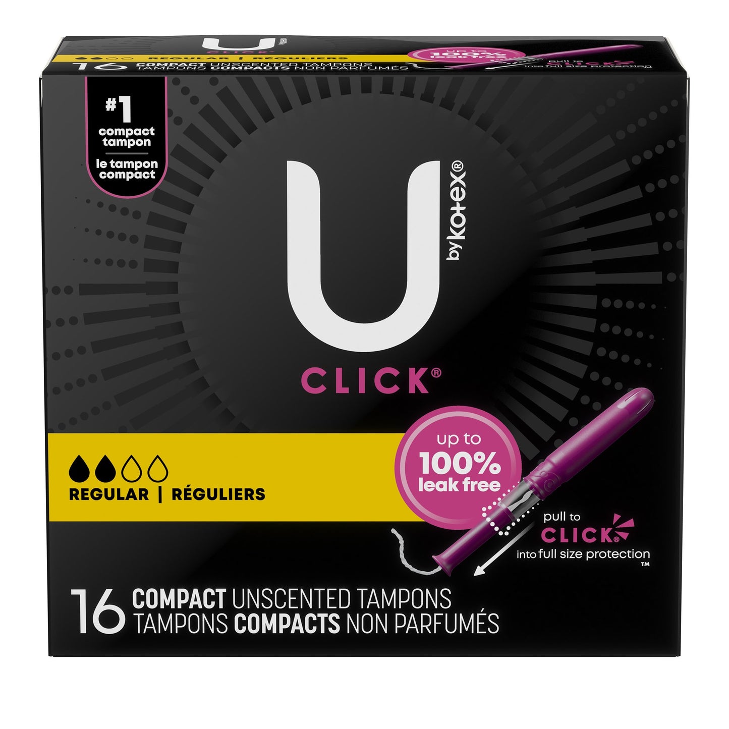 TAMPON, U BY KOTEX CLICK SUPERPREM REG ABSRB