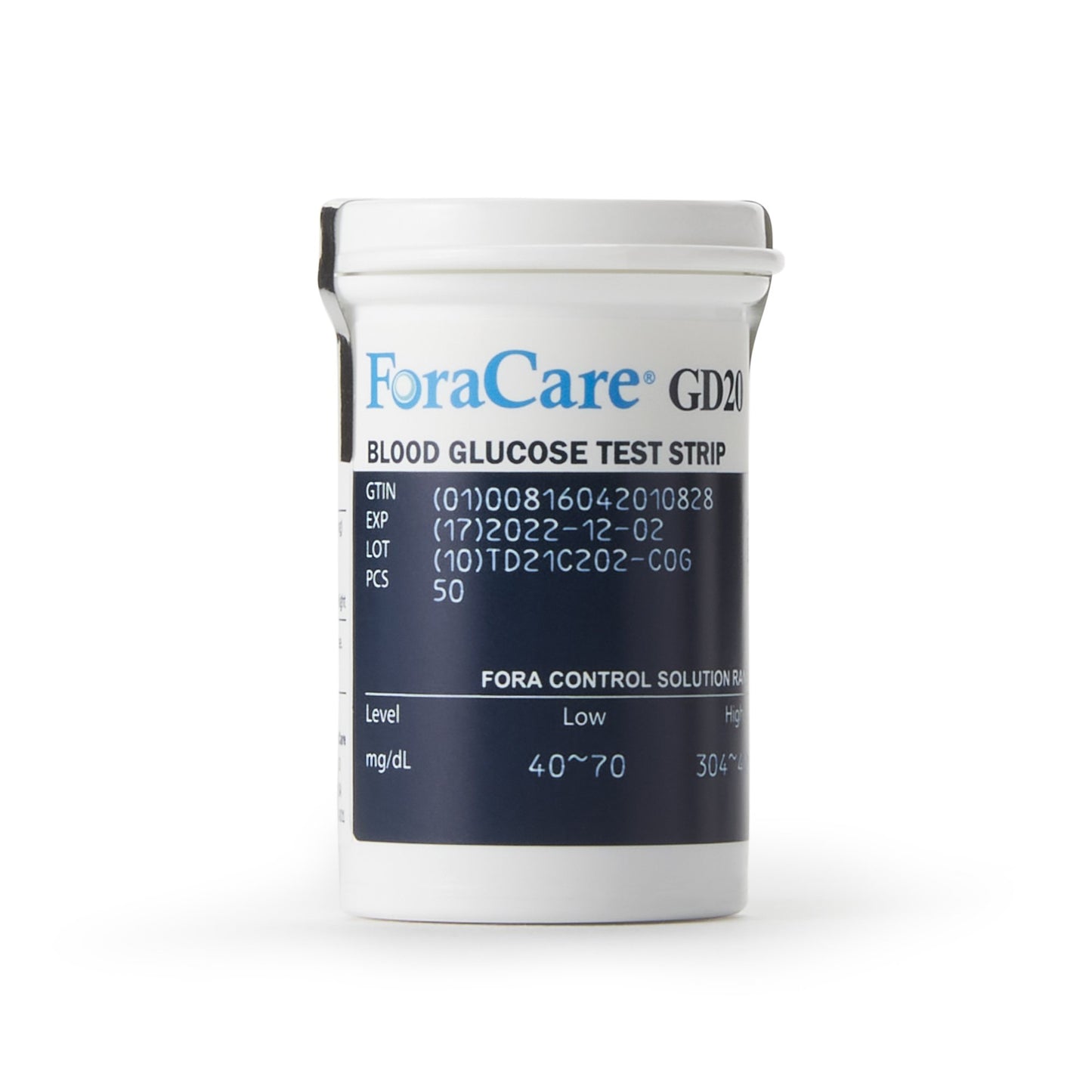 TEST STRIP, BLD GLUC FORACAREGD20