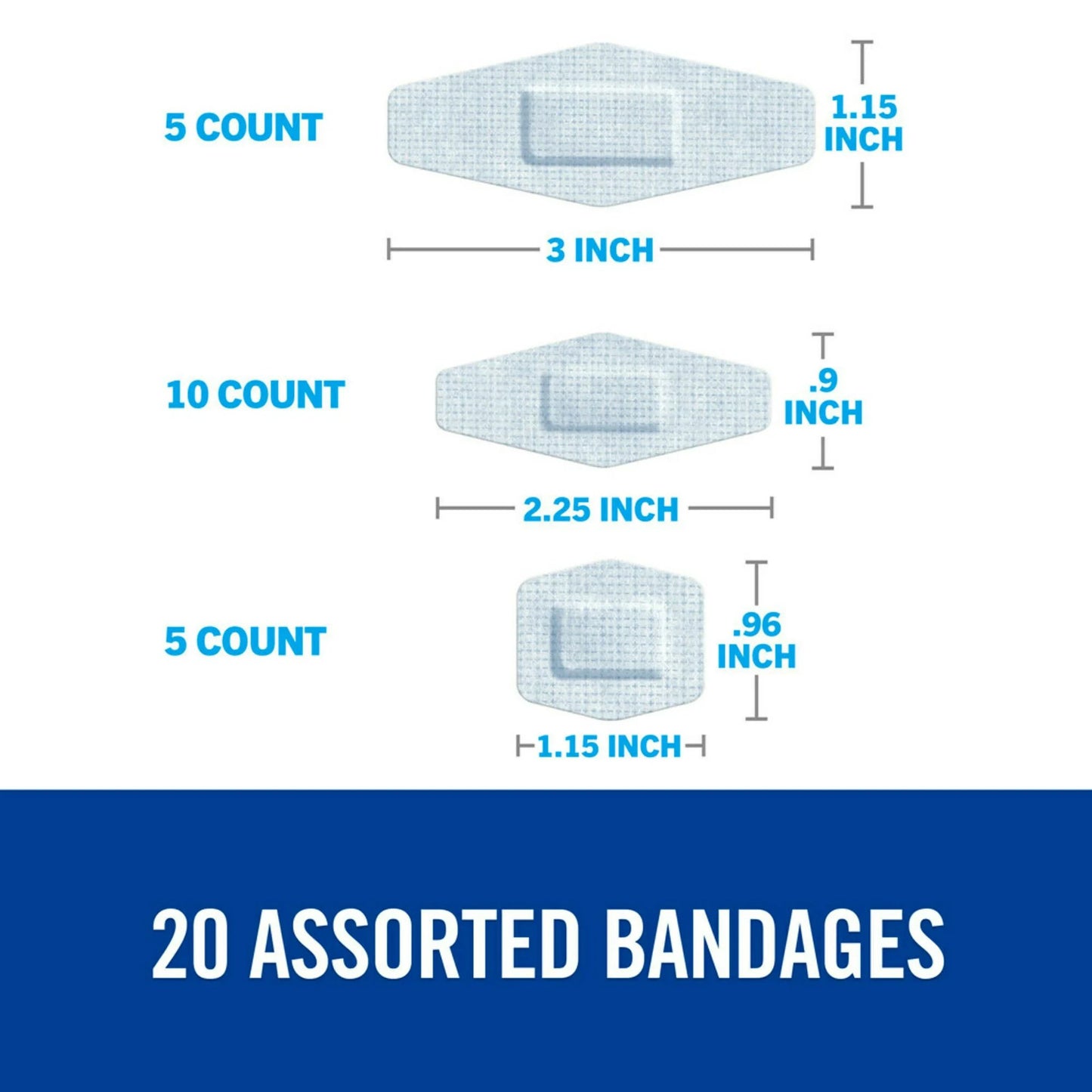 BANDAGE, ADH ASSORTED SENSITIVE SKIN