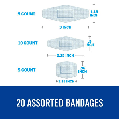BANDAGE, ADH ASSORTED SENSITIVE SKIN
