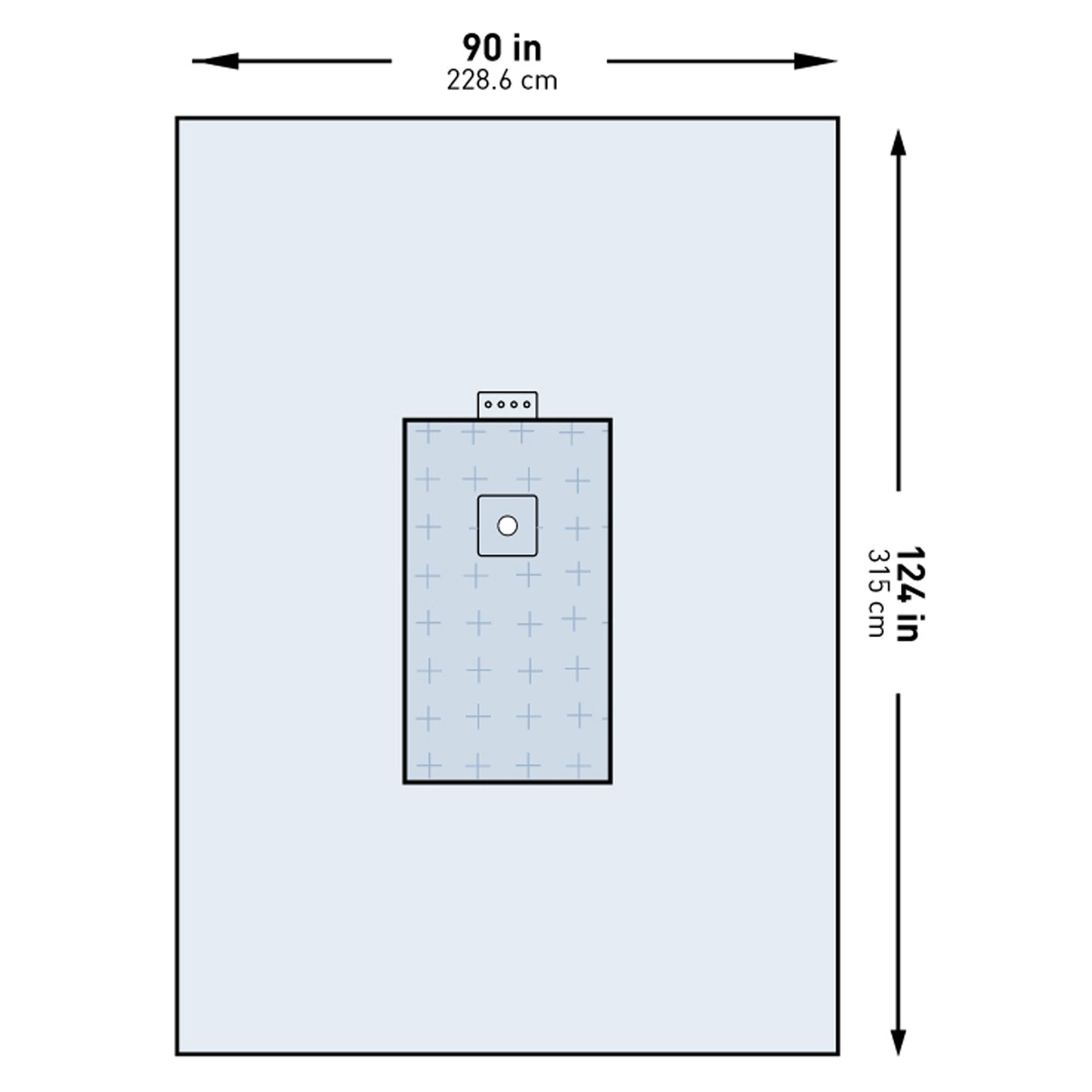 DRAPE, SURGICAL ORTHO UNIV EXTREMITY W/ABS 90"X124"