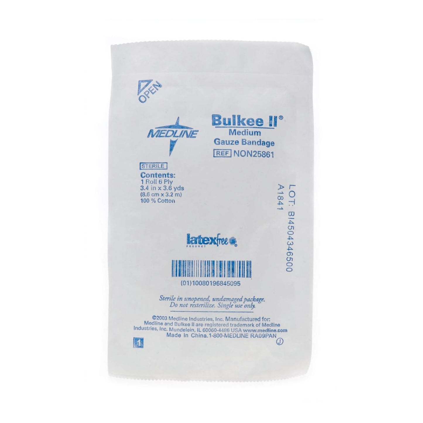 GAUZE, BULKEE II RL 3 1/4"X3"STR LF MED