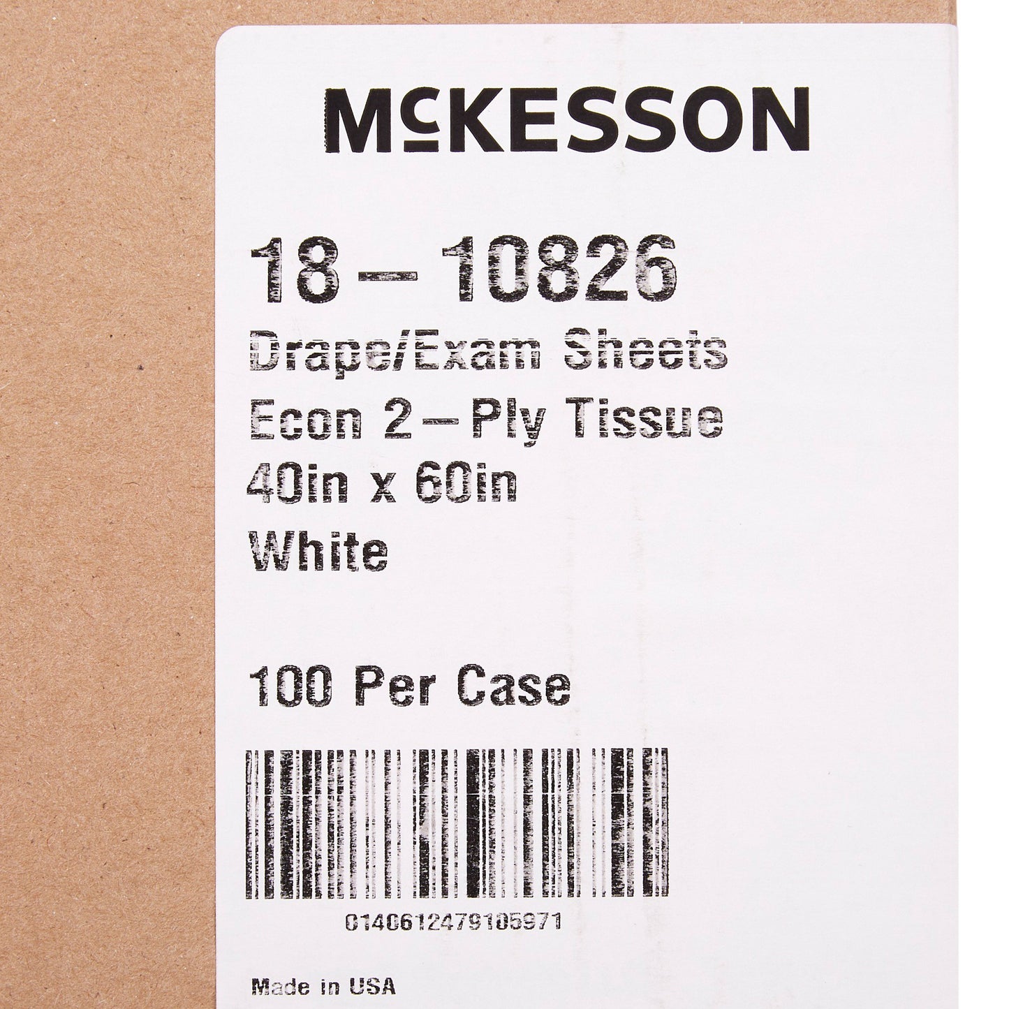 SHEET, DRAPE 2PLY ECON WHT 40X60