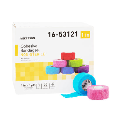 BANDAGE, COHESIVE N/S LF COLORPAK 1"