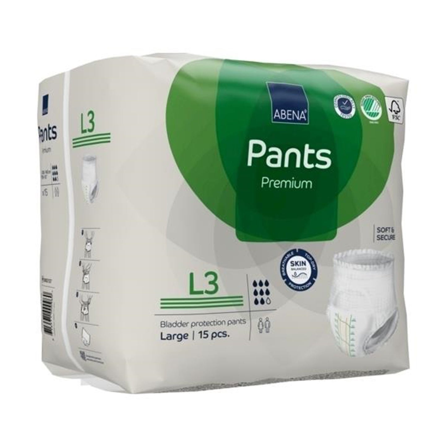UNDERWEAR, INCONT ABENA PROT PREM L3 LG