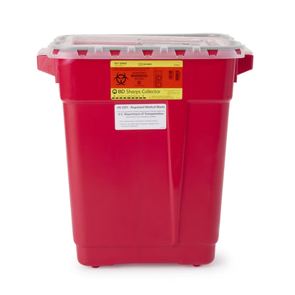 CONTAINER, SHARPS RED/CLR 9GL