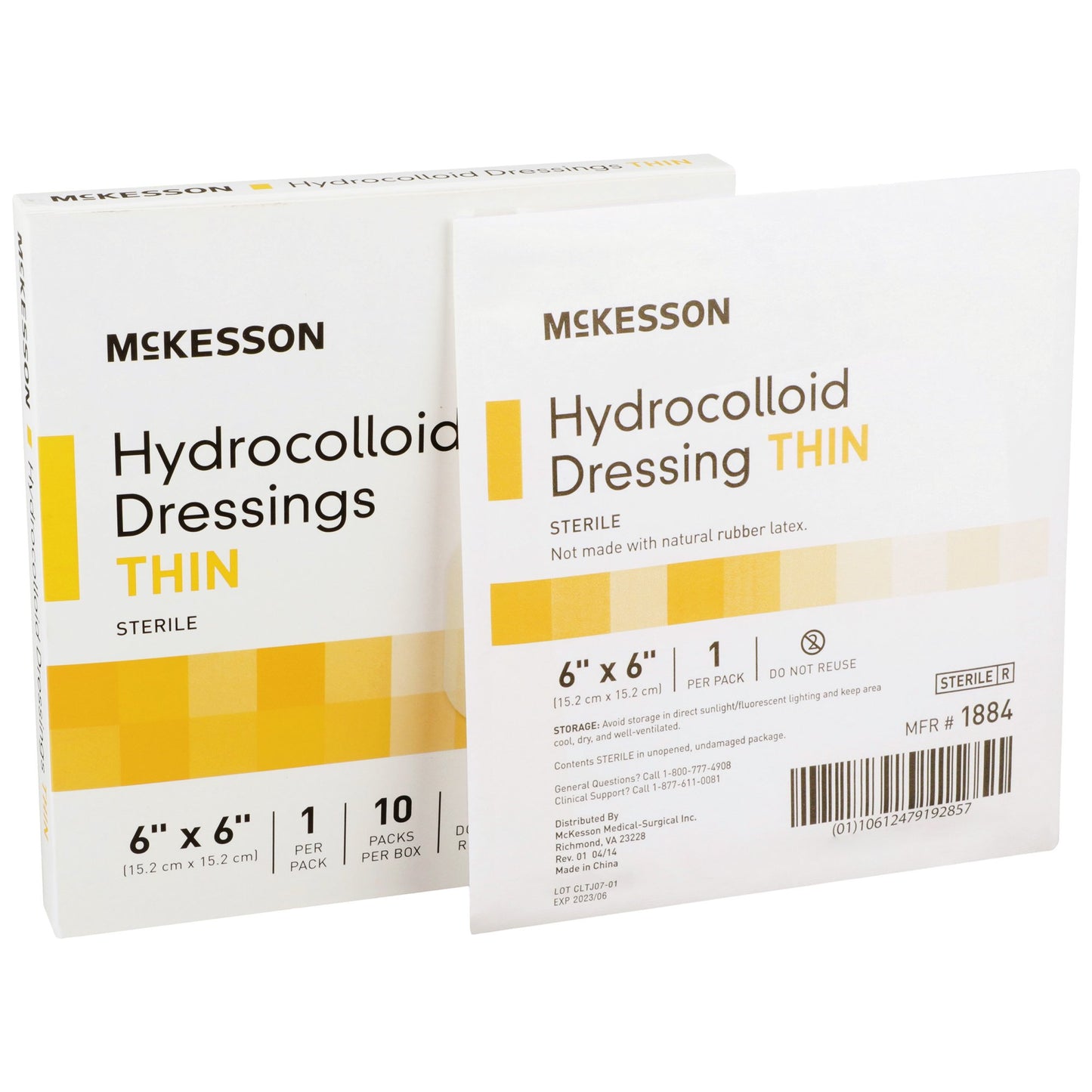 DRESSING, HYDROCOLLOID THIN STR 6"X6"