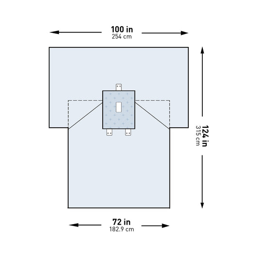 DRAPE, SURGICAL PED LAPAROTOMYSTR 72"X124"