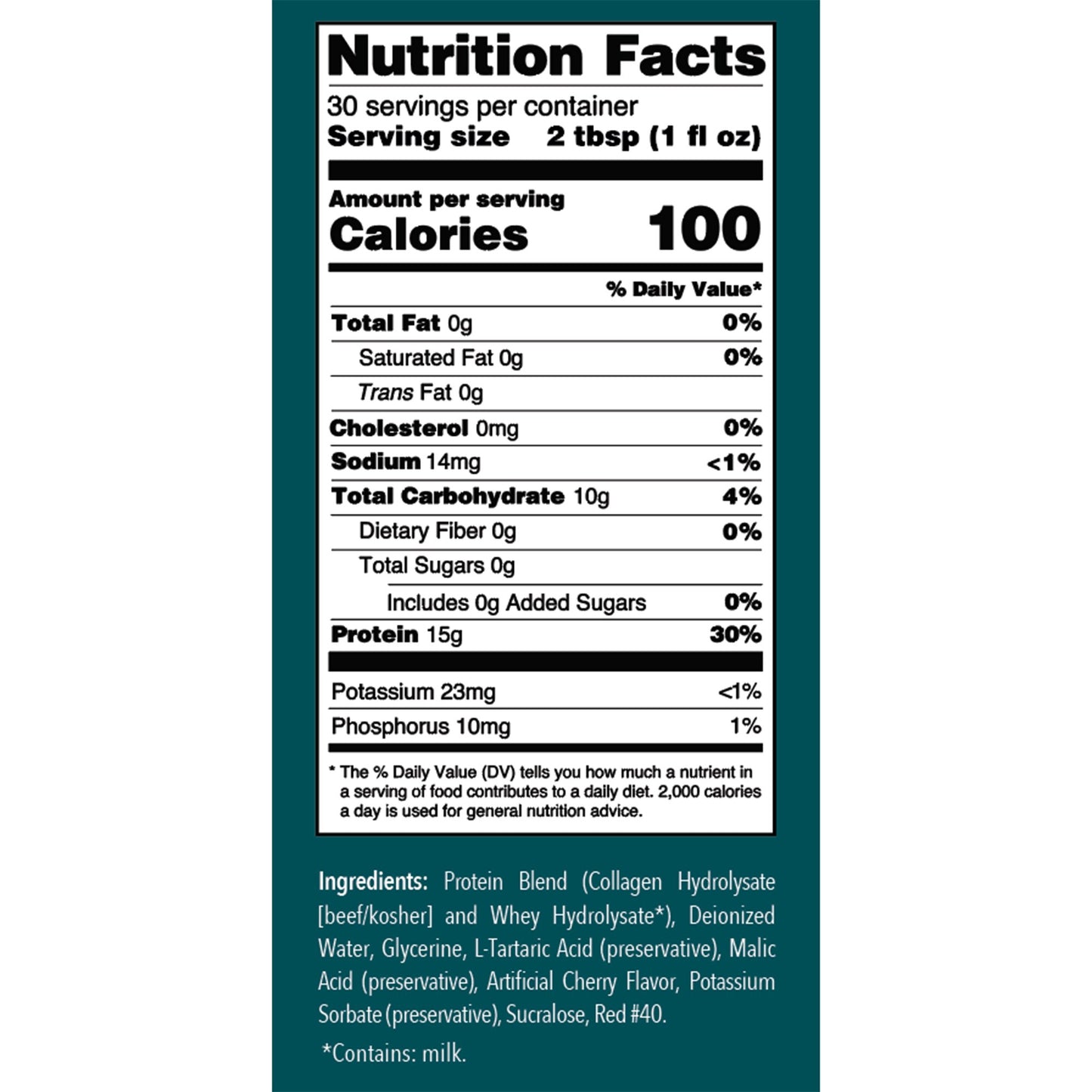 PROHEAL, SUPPLEMENTS SUGAR FREE CHERRY 30OZ