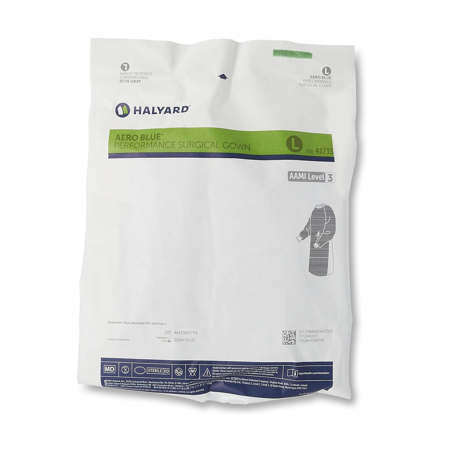 GOWN, SURG AERO PERFORMANCE LGBLUE STERILE