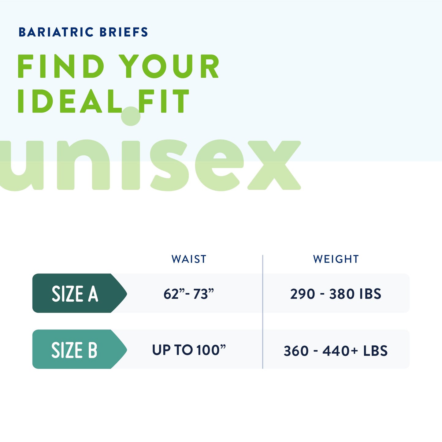 BRIEF, BARIATRIC B 73"-100" (10/BG 4BG/CS)