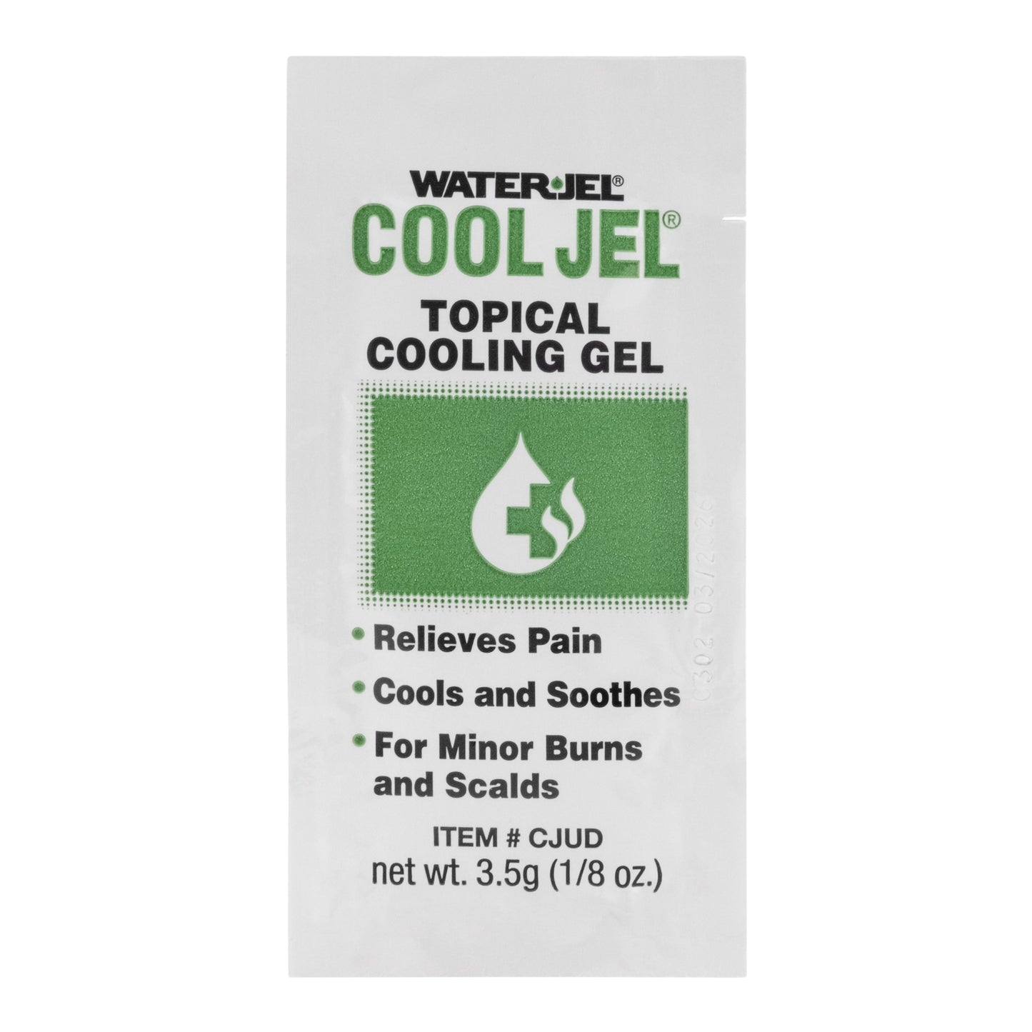 GEL, BURN WATERJEL COOL JEL 3.5GM