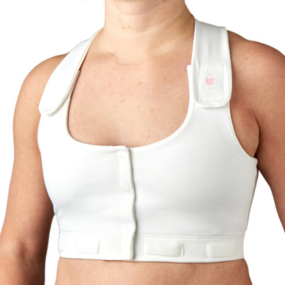 BRA, PST-OP LARISSA W/PCKT PUFF DRN TAB WHT XSM