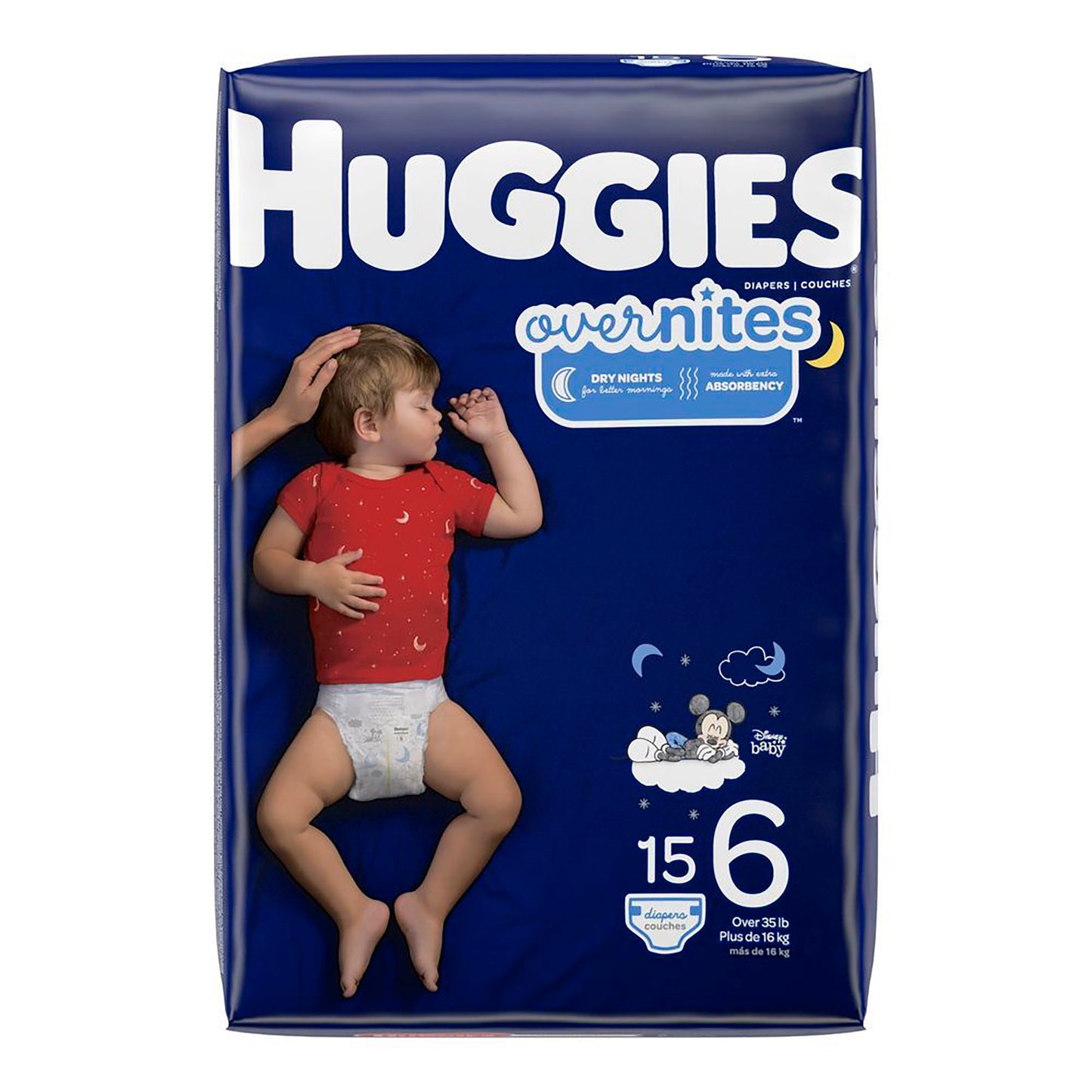 DIAPER, HUGGIES OVERNITE JUMBOSZ6
