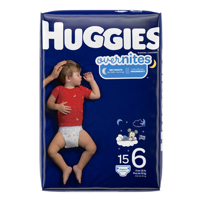 DIAPER, HUGGIES OVERNITE JUMBOSZ6