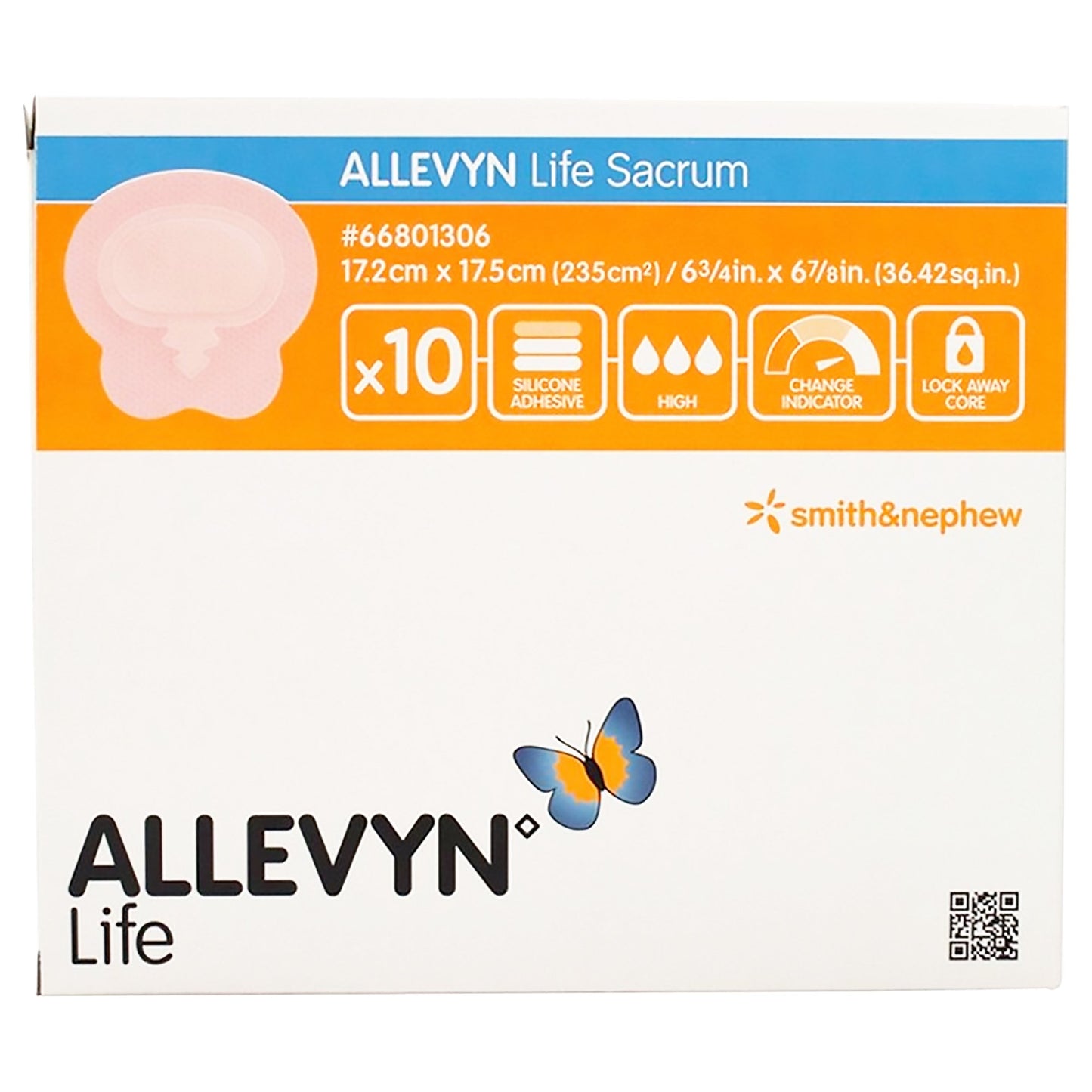 DRESSING, WND ALLEVYN LIFE SACRUM STR SM 7X7"