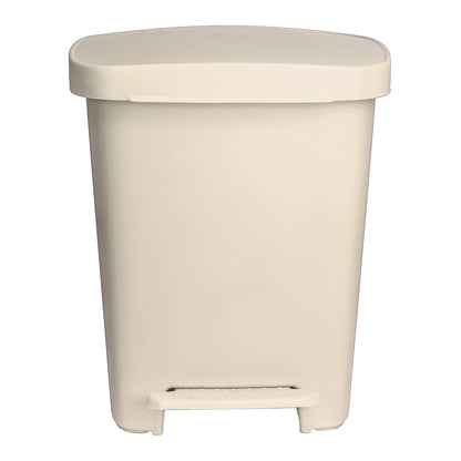 WASTECAN, STEP-ON RECTGL PLASBGE 32QT