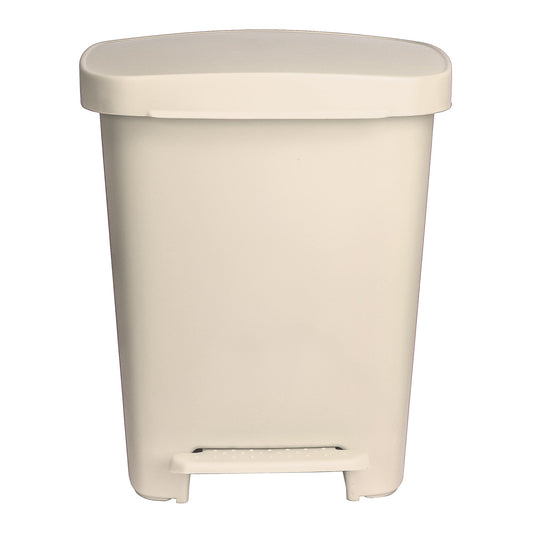 WASTECAN, STEP-ON RECTGL PLASBGE 32QT