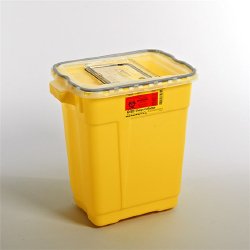 CONTAINER, SHARPS CHEMO YLW 9GL SLIDE LID