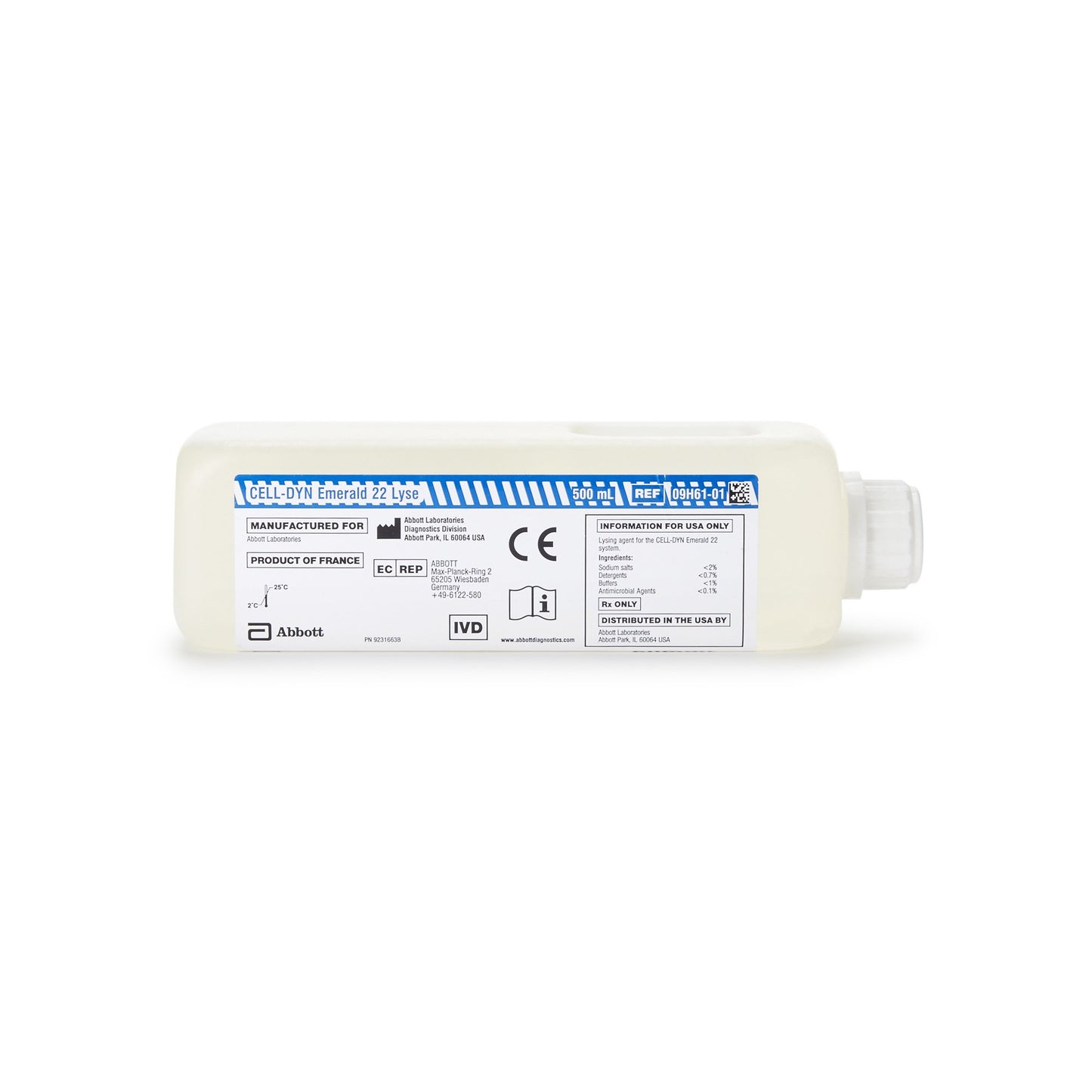 REAGENT, LYSE F/ANAYLZER 500ML-01 500ML
