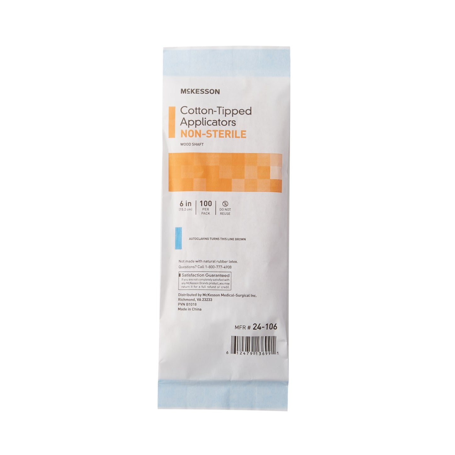APPLICATOR, COTTON TIP N/S 6"