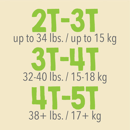 DIAPER, INCONT CUTIE PANTS LG3-4T