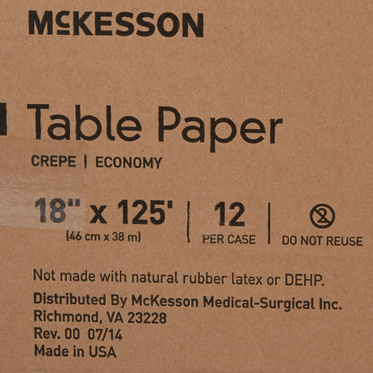 PAPER, TABLE CREPE ECON WHT 18"X125'