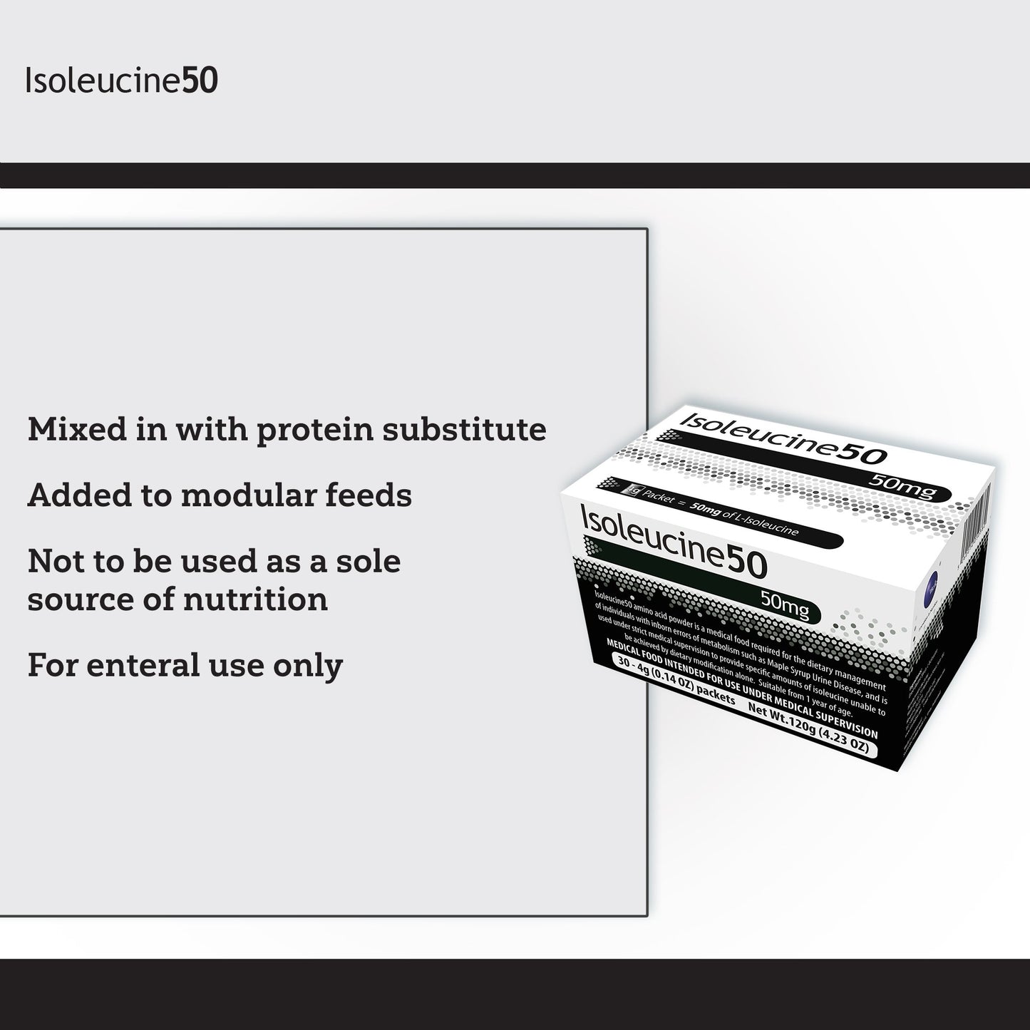 AA ISOLEUCINE, 50MG SUPPLEMENT4GM