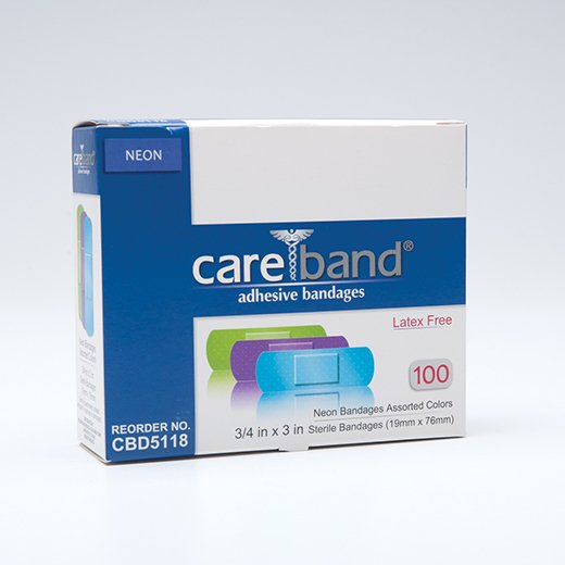 BANDAGE, NEON ASSORTED 3/4"X3"