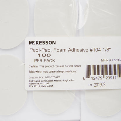 PEDI-PAD, FOAM ADH WHT #104-1//8"