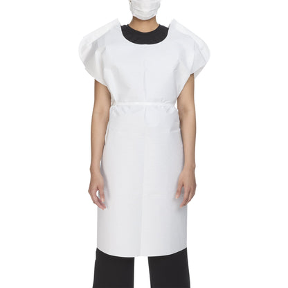 GOWN, EXAM T/P/T WHT 30X42