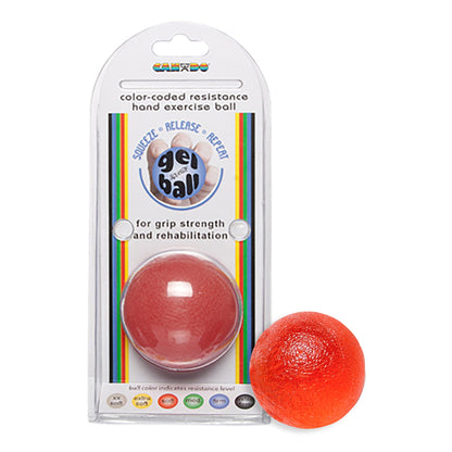 BALL, CANDO EXERCISE F/GRIP STRENGTH RED FABENT