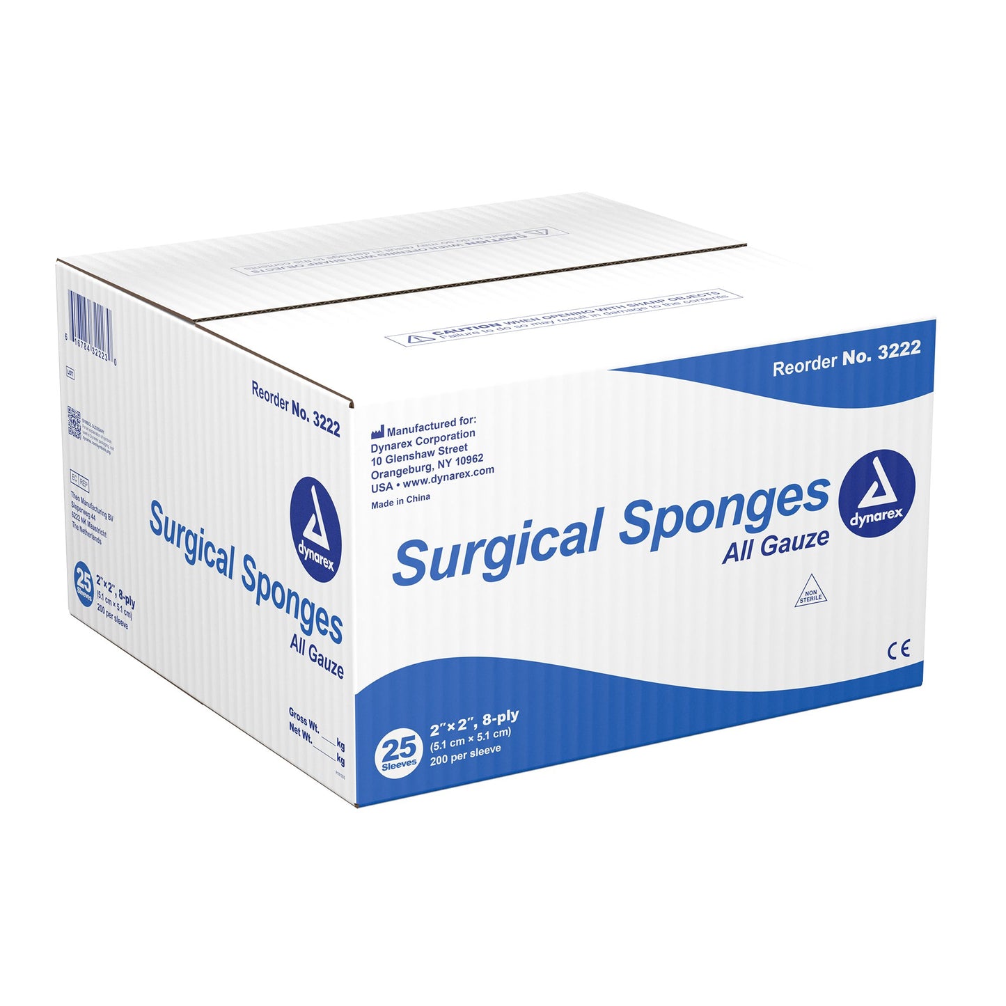 SPONGE, GAUZE 8PLY 2"X2" N/S