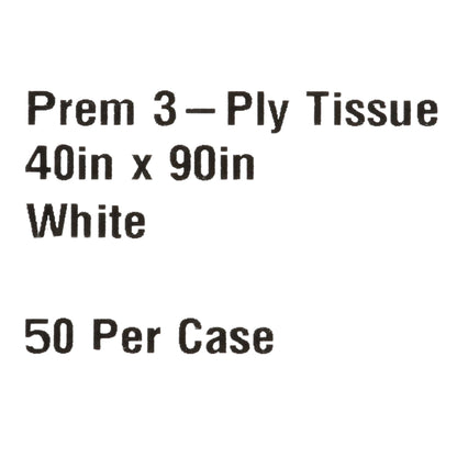 SHEET, DRAPE 3PLY WHT 40X90