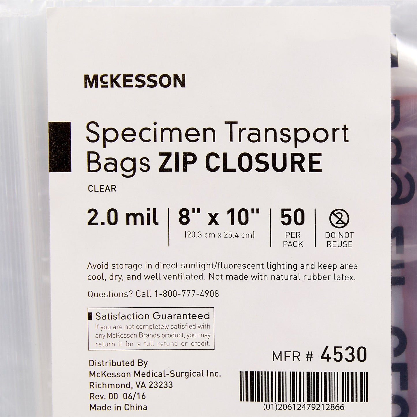 BAG, SPECIMEN 8X10 CLR