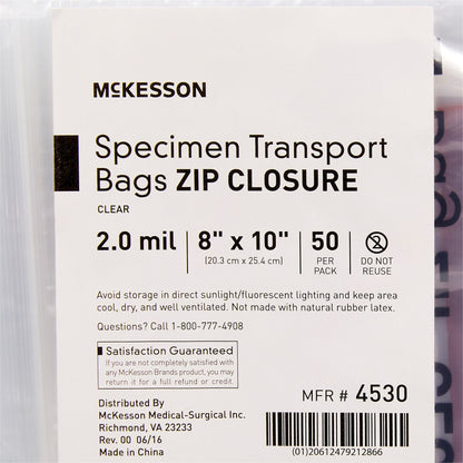 BAG, SPECIMEN 8X10 CLR