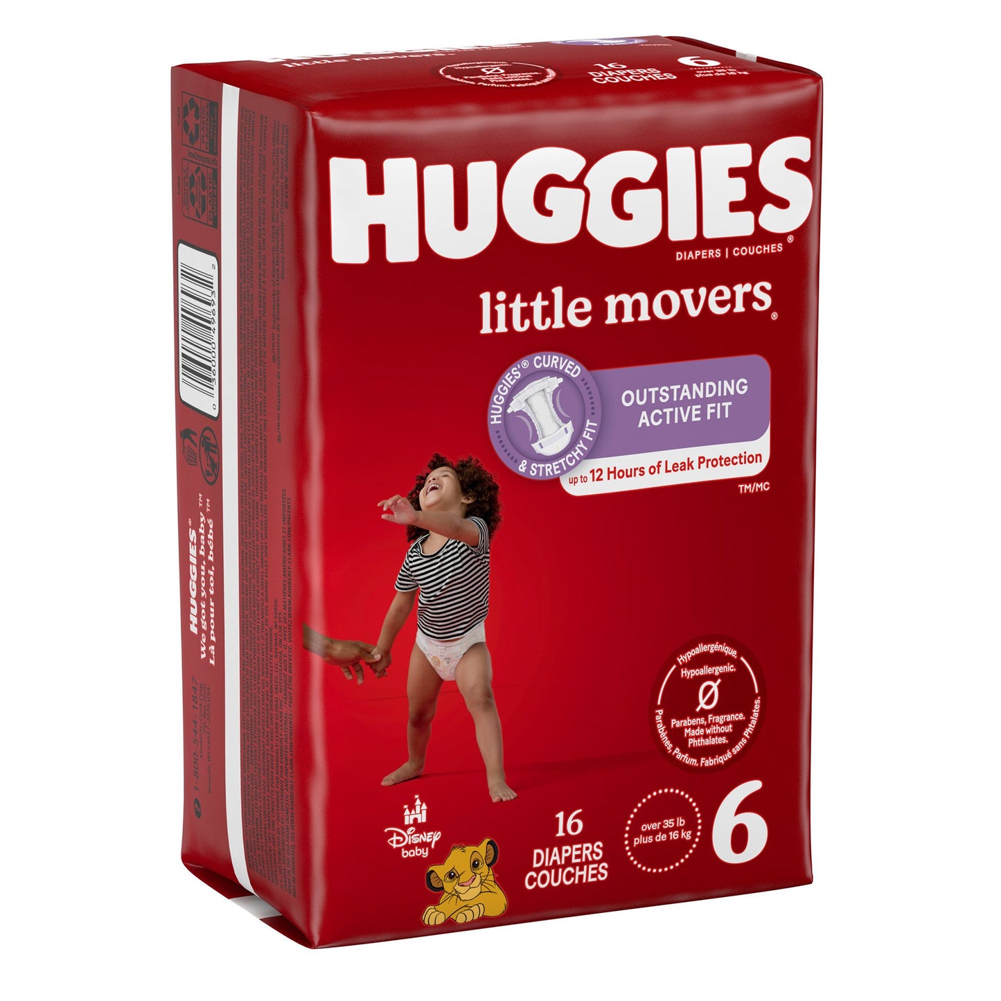 DIAPER, HUGGIES LITTLE MOVERSJUMBO SZ6