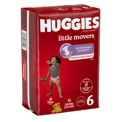 DIAPER, HUGGIES LITTLE MOVERSJUMBO SZ6