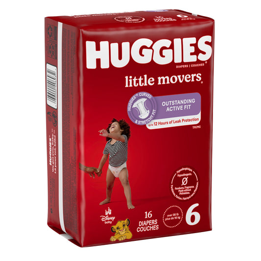 DIAPER, HUGGIES LITTLE MOVERSJUMBO SZ6
