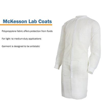 COAT, LAB KNITCUFF LF WHT LG/XLG