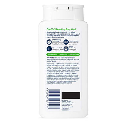 CERAVE, HYDRATING BODY WASH 10OZ