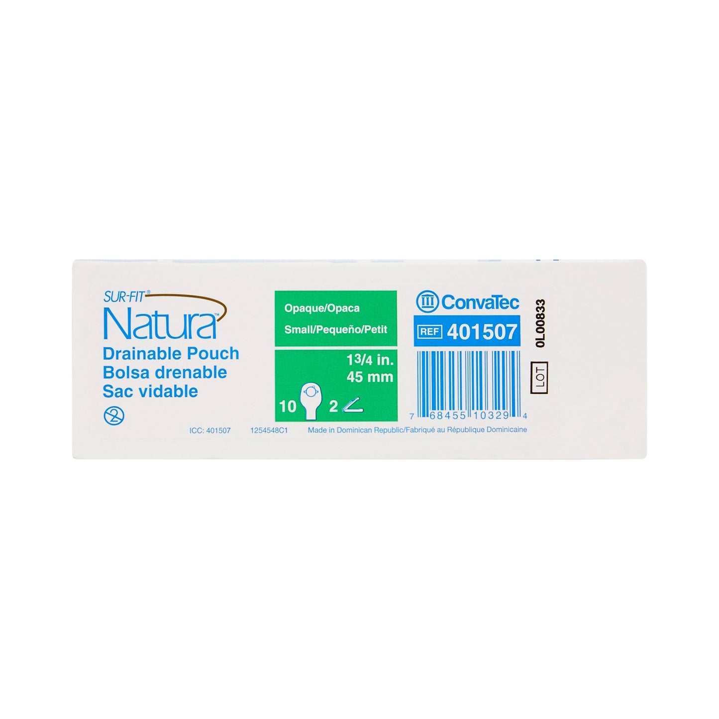 POUCH, DRN 10" OPAQUE OPN 1 3/4"