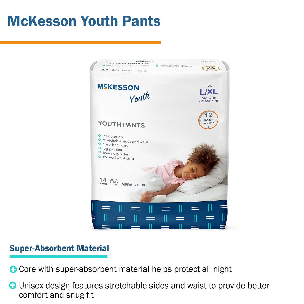 UNDERWEAR, PULL-ON YOUTH LG/XLG 60-125LB