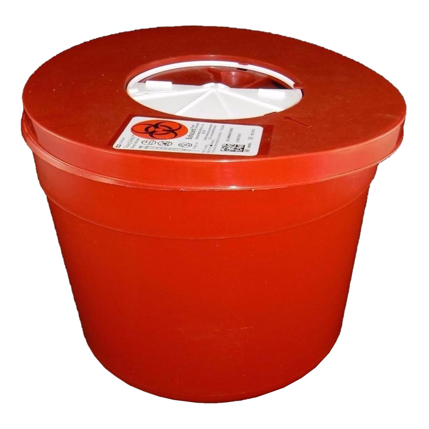CONTAINER, SHARPS RED 5QT W/LID