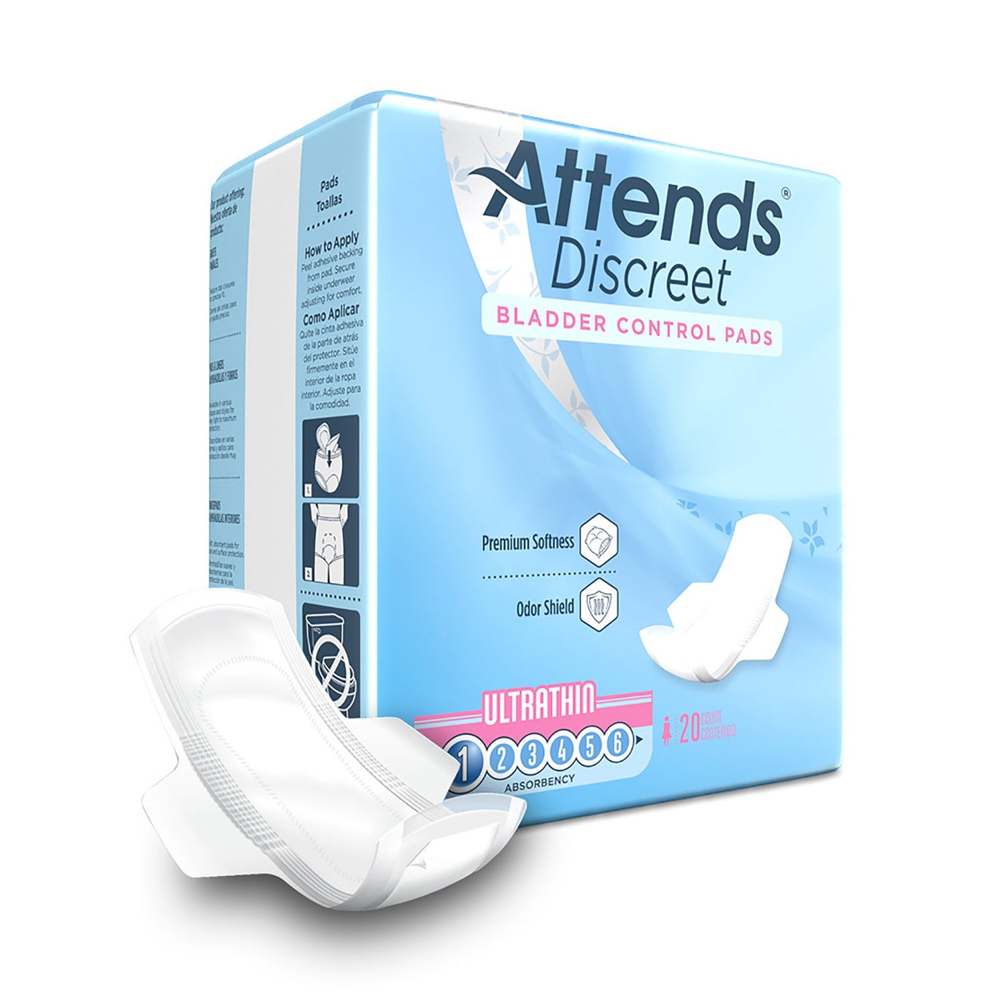 PAD, BLADDER CNTRL ATTENDS DISCREET ULTRATHIN