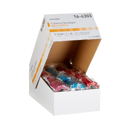 BANDAGE, COHESIVE N/S COLORPK3"
